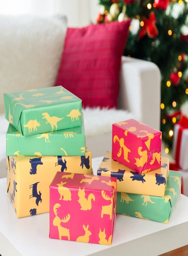 Abilat 9 Sheets Birthday Wrapping Paper Colorful Animal Gift Wrapping Paper for Boys Girls Kids Birthday Baby Shower Christmas Gift Wrap DIY Crafts 28 x 20 Inch - Image 3